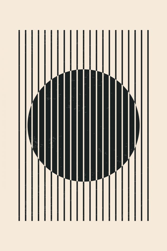 Minimalist Black Circle Lines by jay stanley — canvas wall art