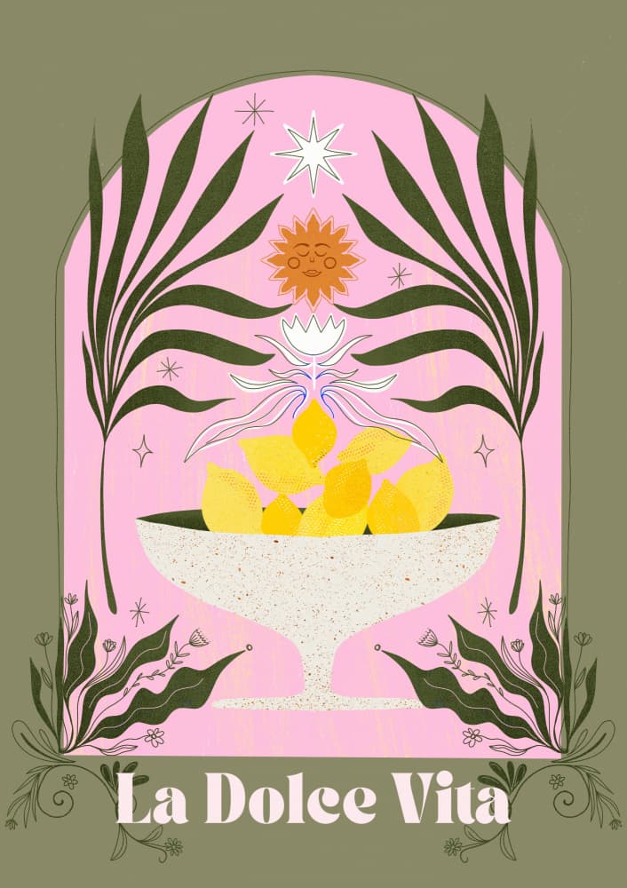 La Dolce Vita Lemons by Baroo Bloom — canvas wall art