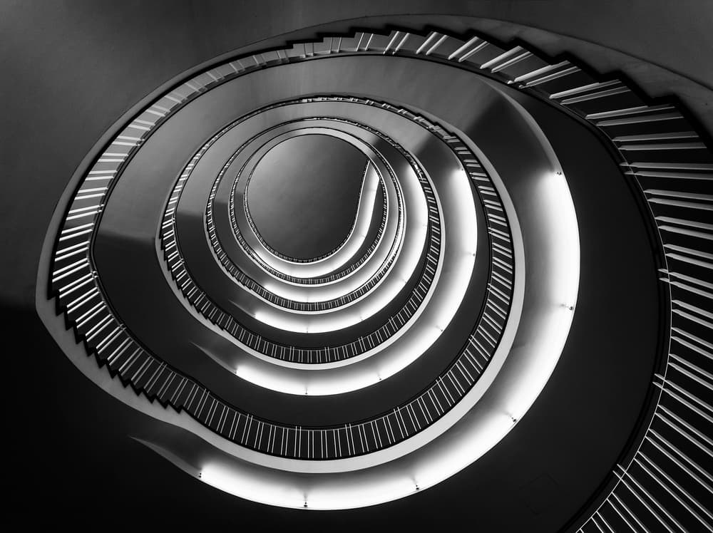 Modern Spiral Staircase by Nina Pauli — canvas wall art