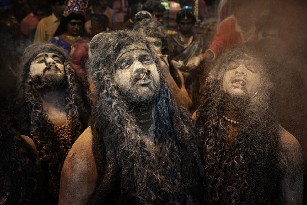 Spiritual Sadhus Ceremony by Vivek Kalla — canvas wall art