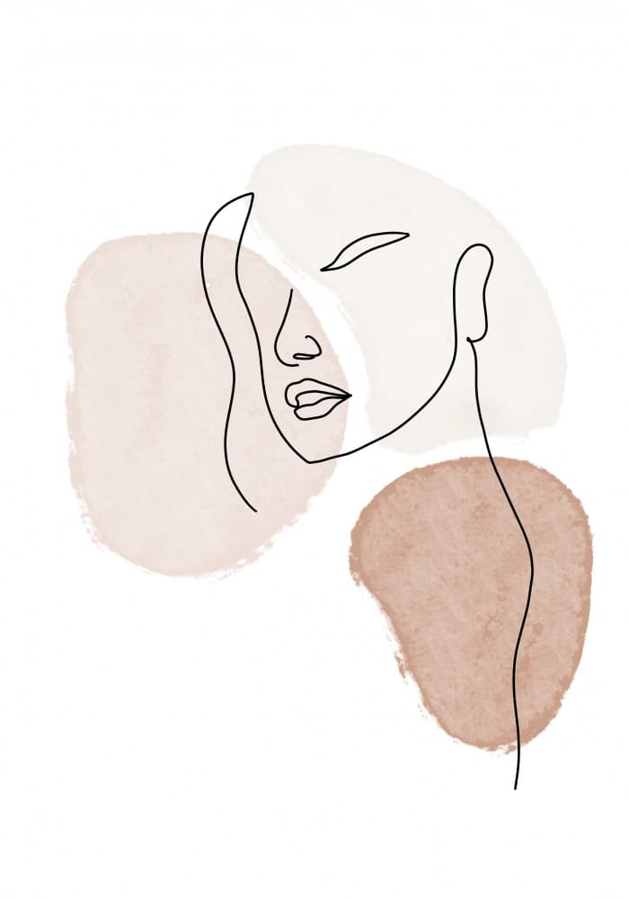 Abstract Woman Contour by Veronika Boulová — canvas wall art