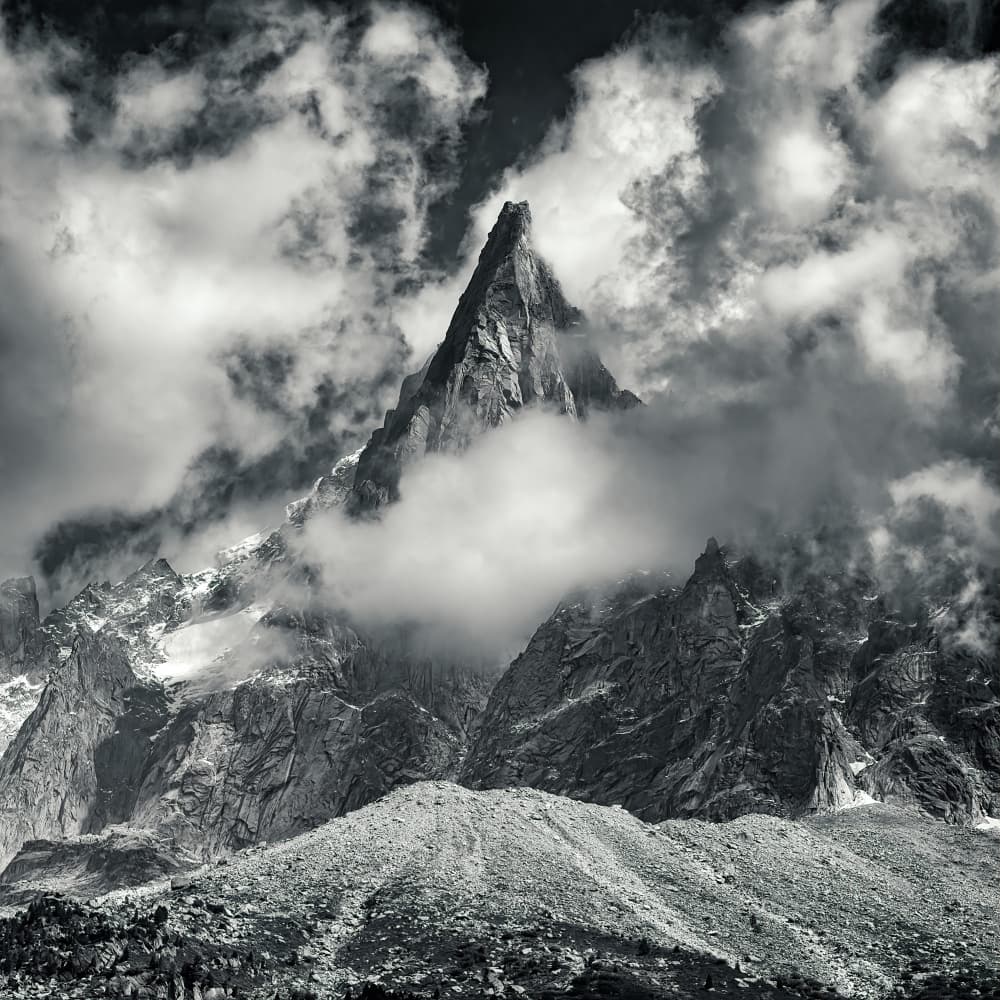Majestic Mountain Peak by mihai ian nedelcu — canvas wall art