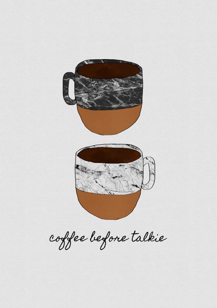 Coffee Before Talkie by Orara Studio — canvas wall art