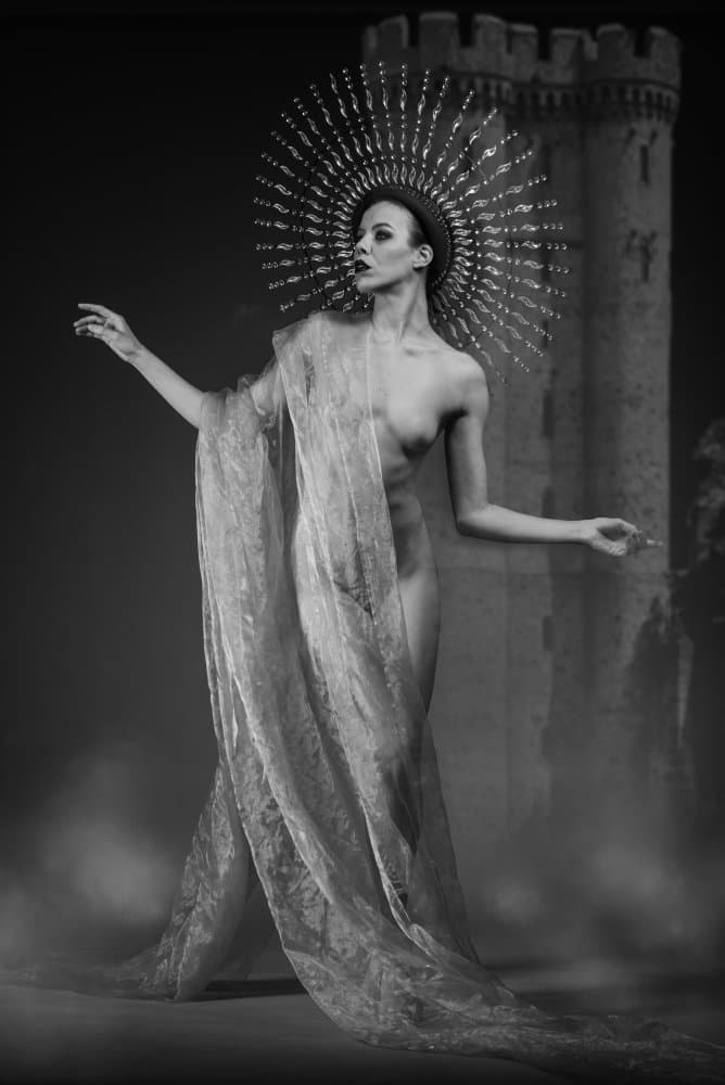 Ethereal Castle Goddess by Axel K. Schoeps — canvas wall art