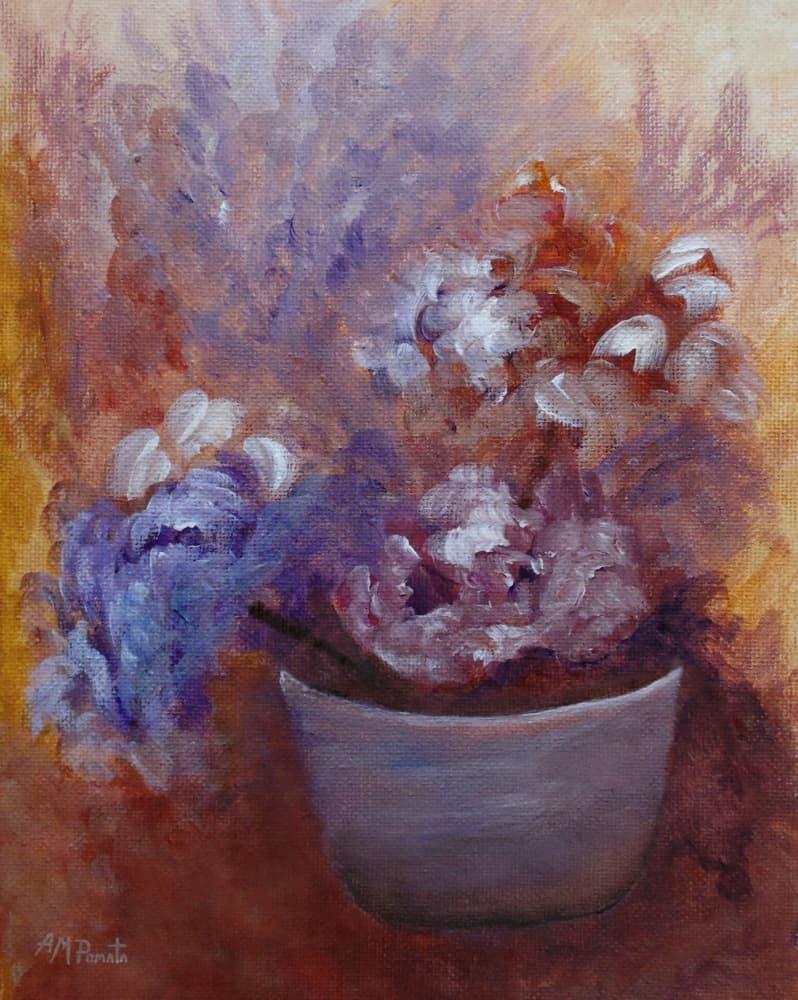 Soft Purple Peonies by Angeles M. Pomata — canvas wall art