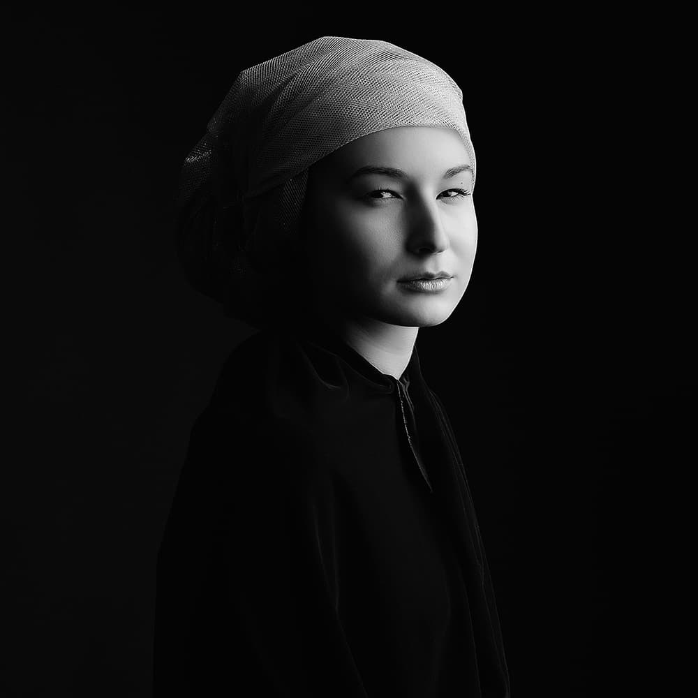Mysterious Woman Portrait by Alexandra Fira — canvas wall art
