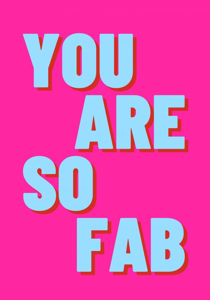 Hot Pink Fab Quote by Athene Fritsch — canvas wall art