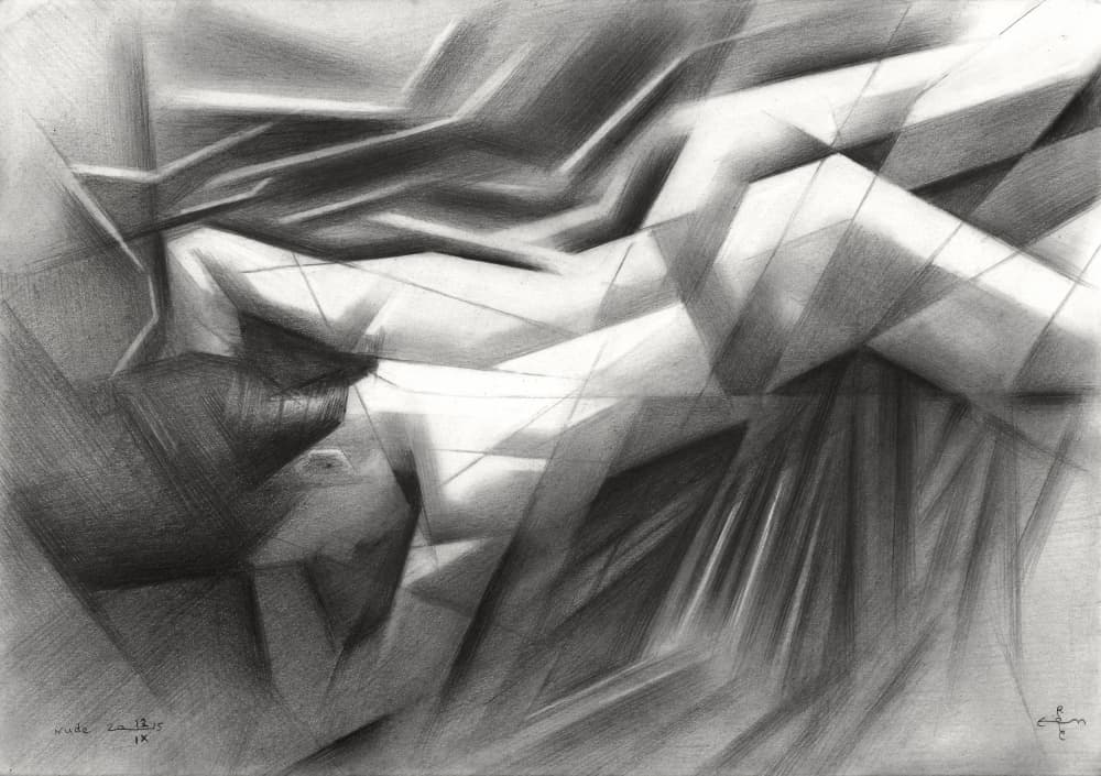 Fragmented Female Form by Corné Akkers — canvas wall art