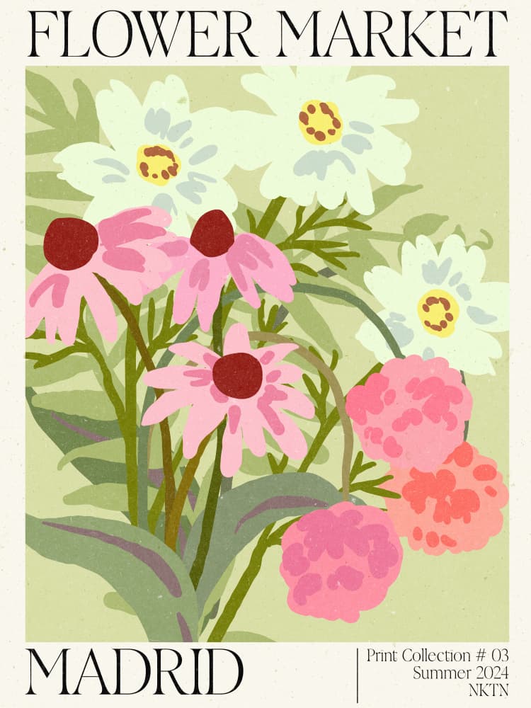 Madrid Flower Market by NKTN — canvas wall art