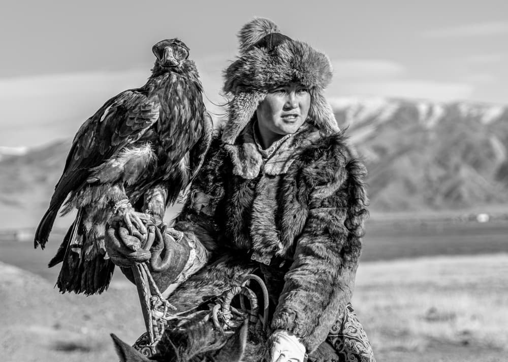 Mongolian Eagle Hunter by ADIREK M — canvas wall art