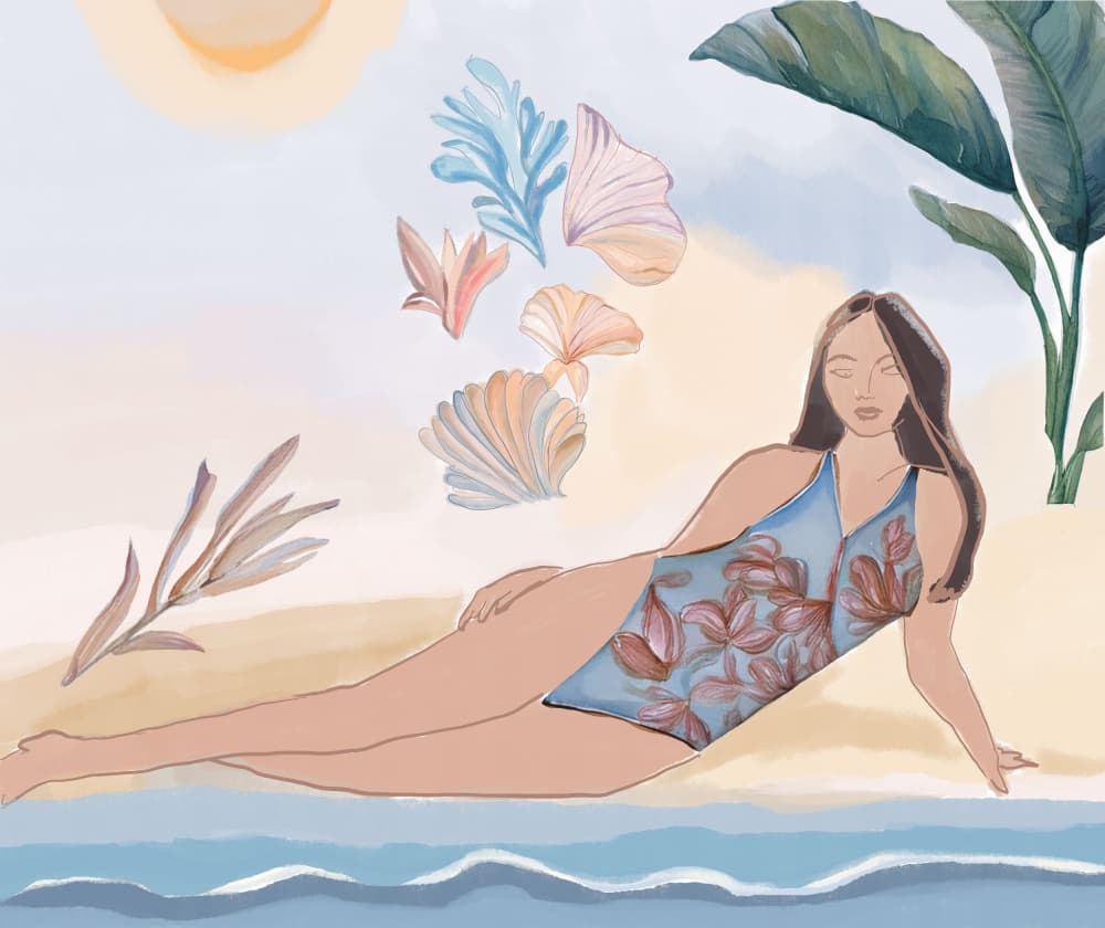 Tropical Beach Serenity by Beate Tubach — canvas wall art