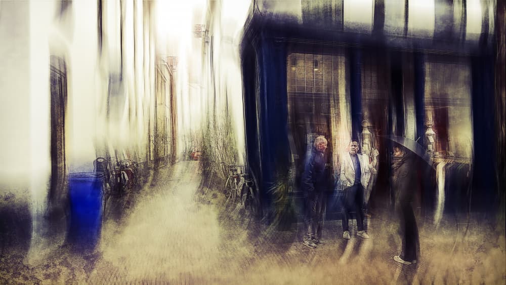Dreamlike Urban Walk by Jan van der Linden — canvas wall art