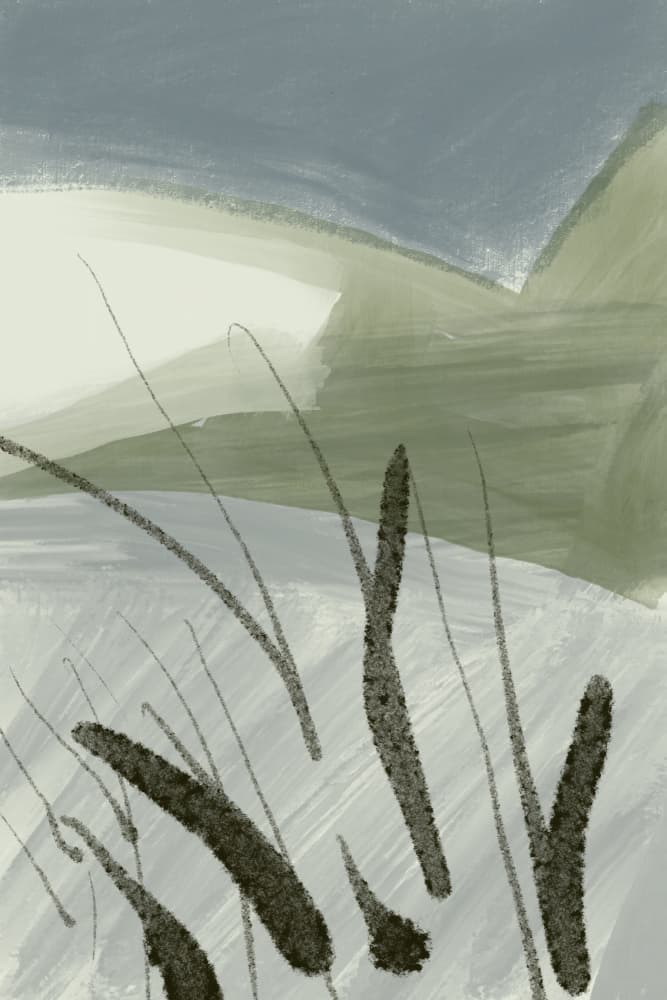 Abstract Reeds Landscape by Nilesh Kulkarni — canvas wall art