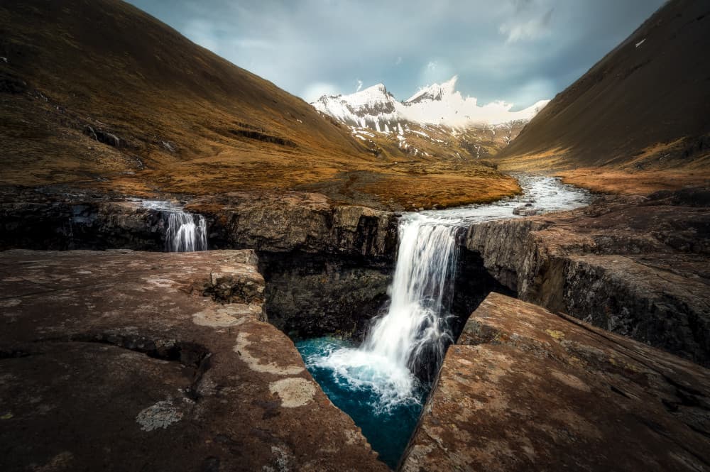 Valley Waterfall Cascade by Martin Morávek — canvas wall art