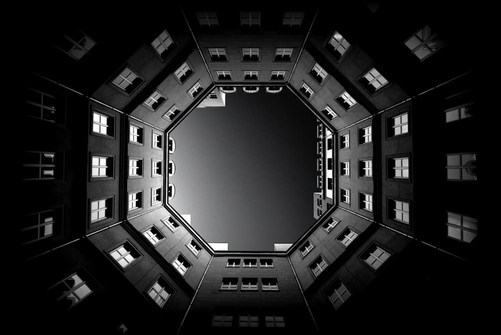 Upward Urban Geometry by Jorge Pimenta — canvas wall art