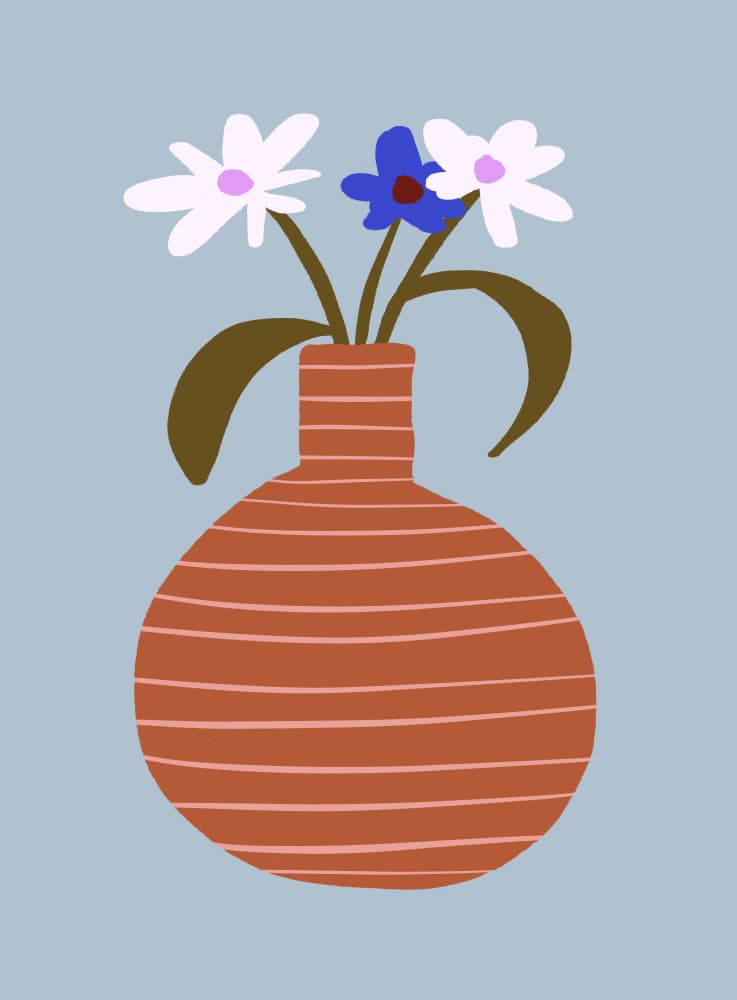 Modern Botanical Vase by Studio Memb — canvas wall art