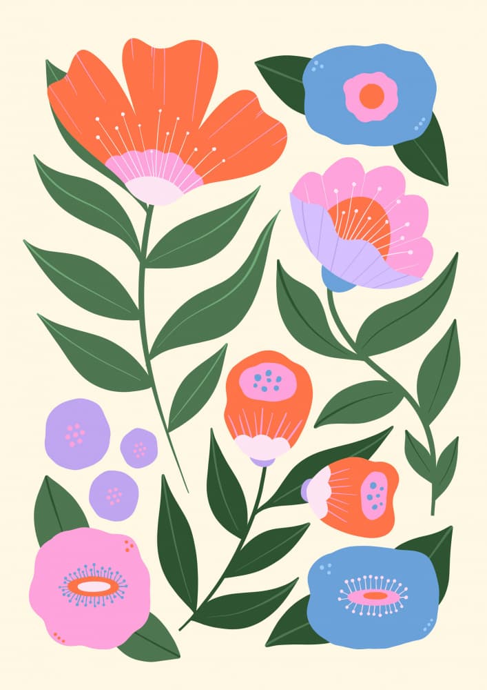Abstract Flowers by Melissa Donne — canvas wall art