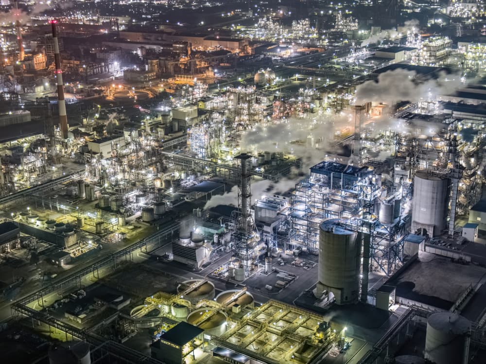 Industrial Nightscape by Kobayashi Tetsurou — canvas wall art