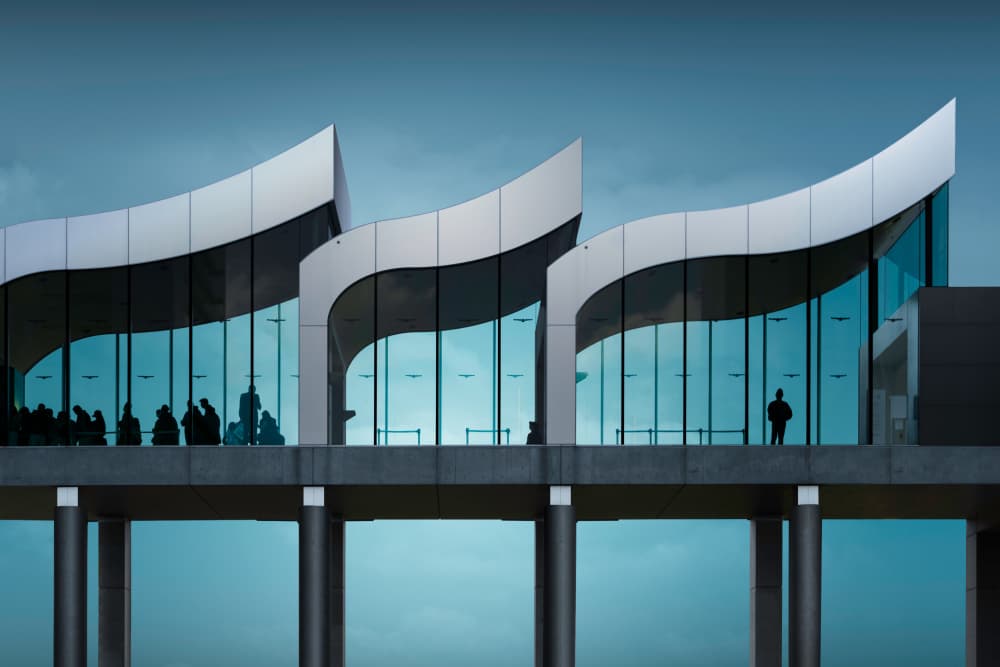 Modern Architectural Curves by Shuchuan Liu — canvas wall art