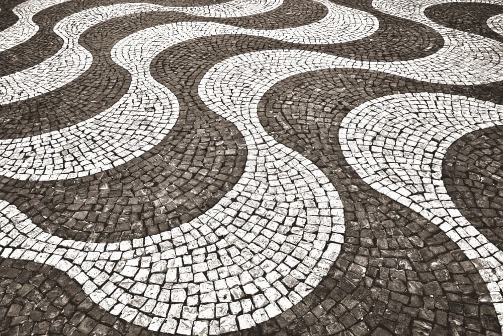 Wavy Cobblestone Pattern by Christina Sillen — canvas wall art