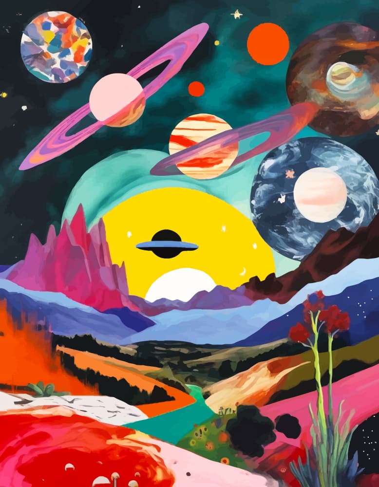The Inner Space Landscape by Uma Gokhale — canvas wall art