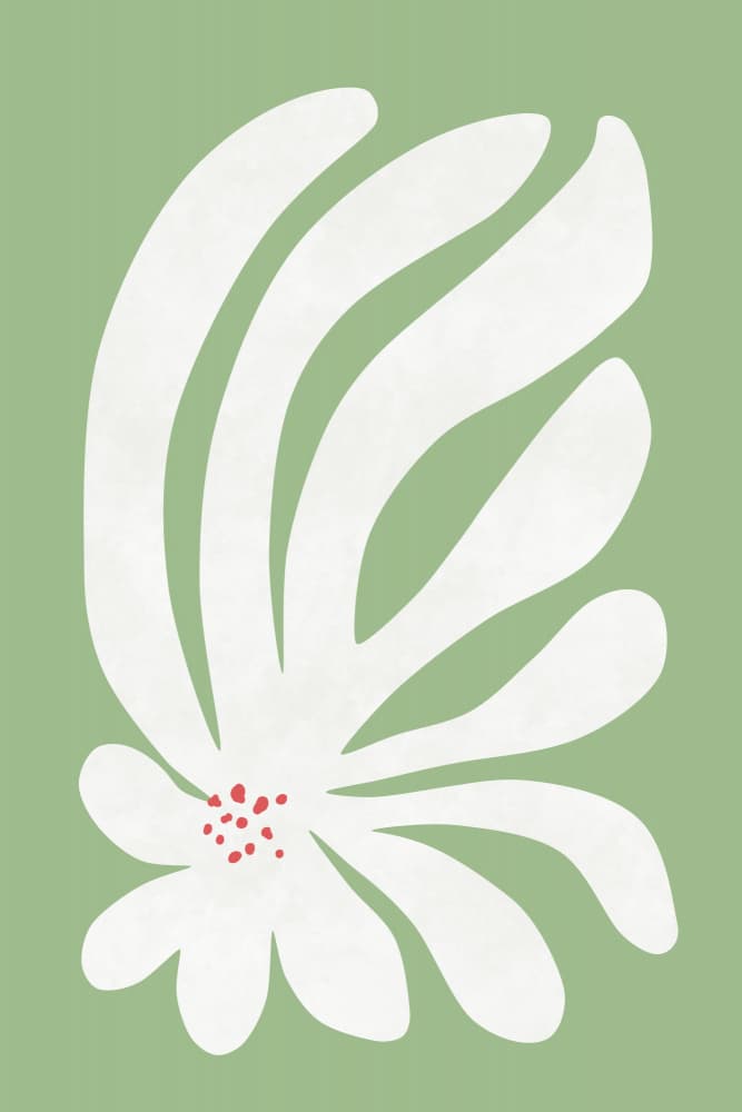 Abstract Green Bloom by amini54 — canvas wall art