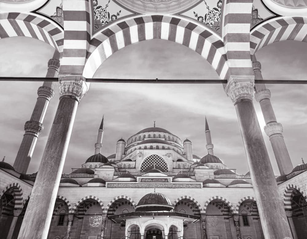 Blue Mosque Arches Istanbul by Asmaa ElTouny — canvas wall art