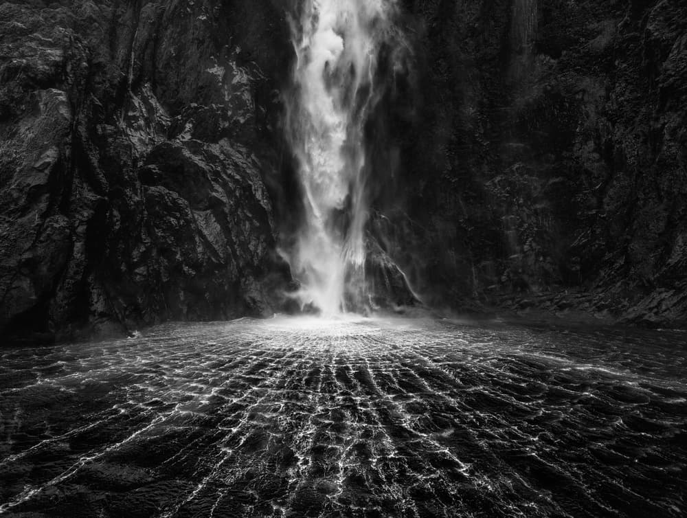 Powerful Dark Cascade by FEI SHI — canvas wall art