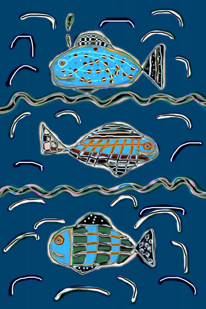 Whimsical Ocean Fish by Christina Sillen — canvas wall art
