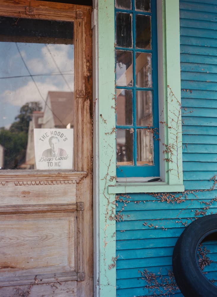Weathered Blue Facade by Bethany Young — canvas wall art