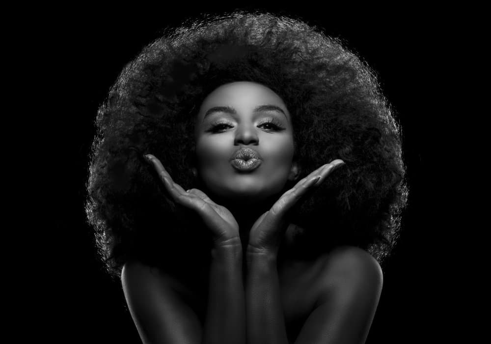 Afro Beauty Kiss by Marc Sabat — canvas wall art
