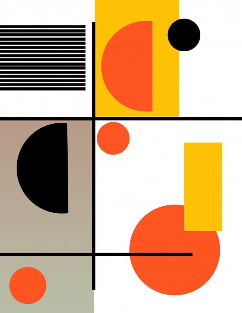 Geometric Color Block Composition by Nicholas — canvas wall art
