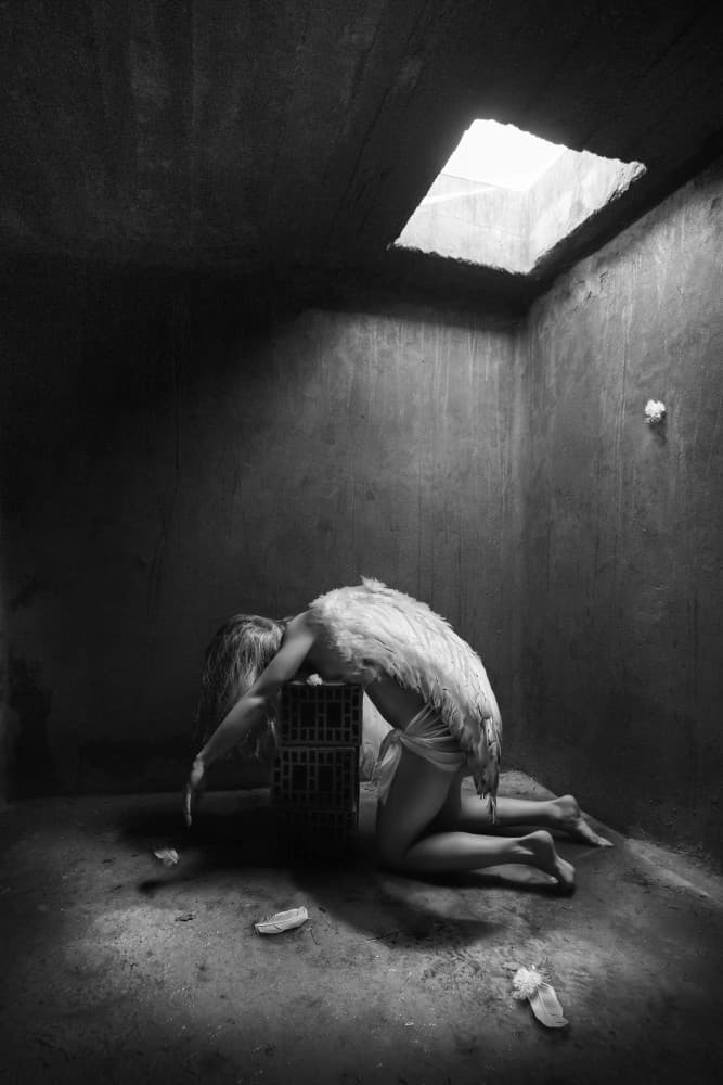 Fallen Angel Light by Petar Lupic — canvas wall art