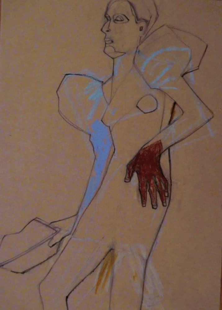 Stylized Fashion Figure by Doris Schmitz — canvas wall art
