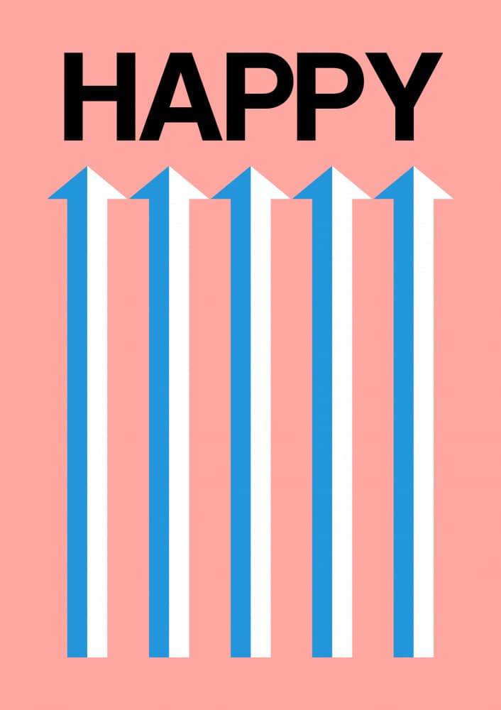 Happy Upward Arrows by Frances Collett — canvas wall art