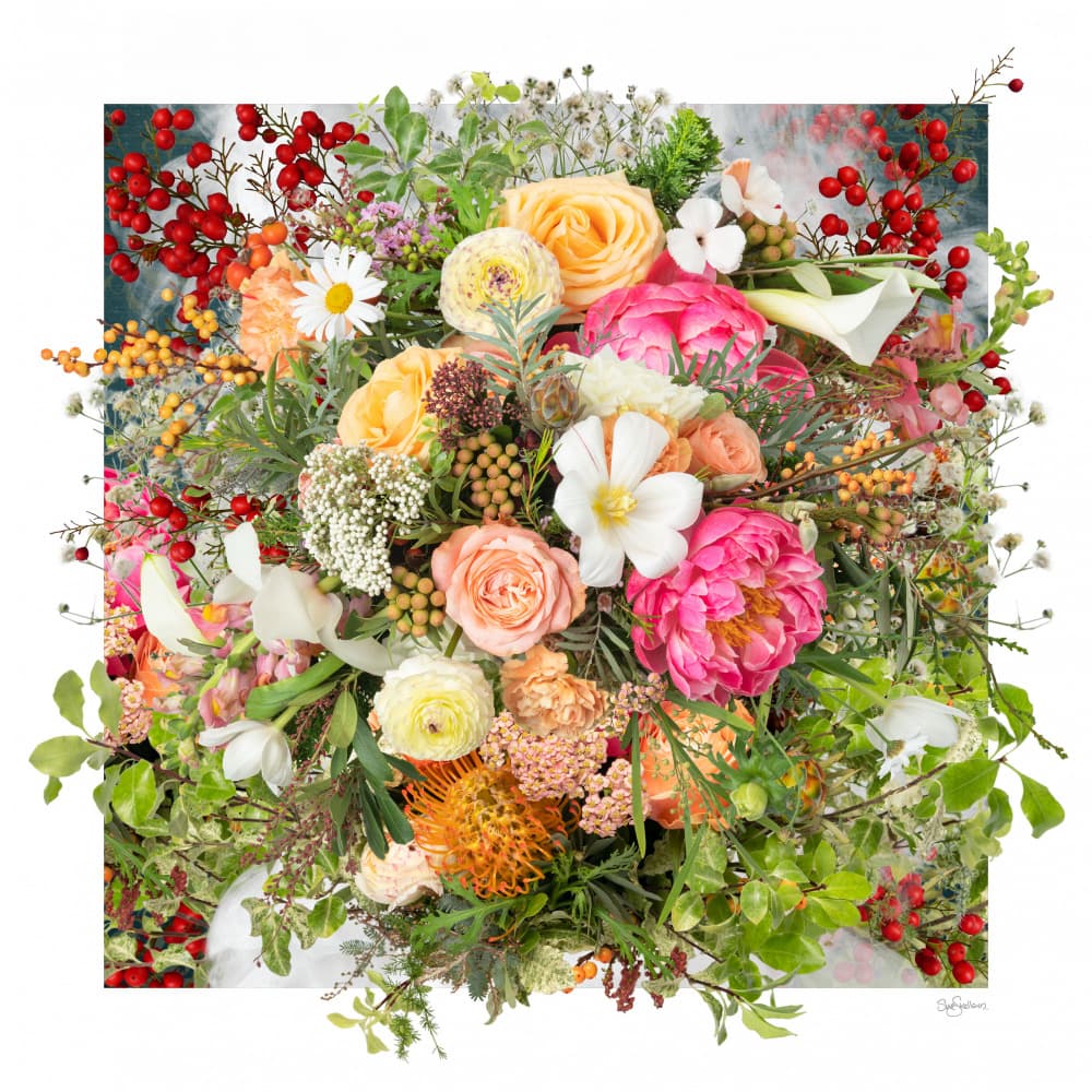 Vibrant Floral Bouquet by Sue Skellern — canvas wall art