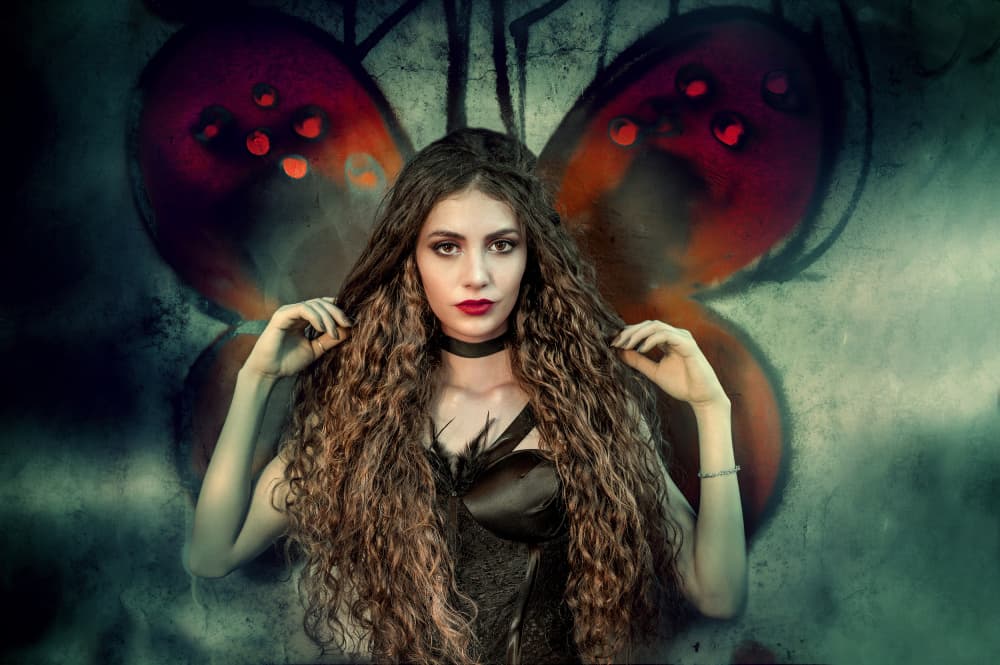 Mysterious Butterfly Woman by Adela  Lia Rusu — canvas wall art