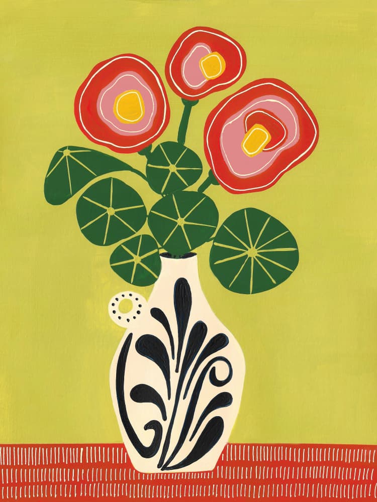 Vibrant Botanical Vase