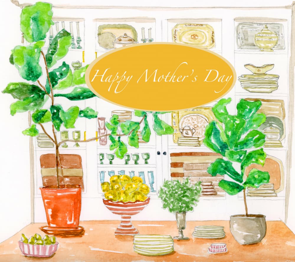 Mother's Day Kitchen Plants by Breanna Megan Studio — canvas wall art