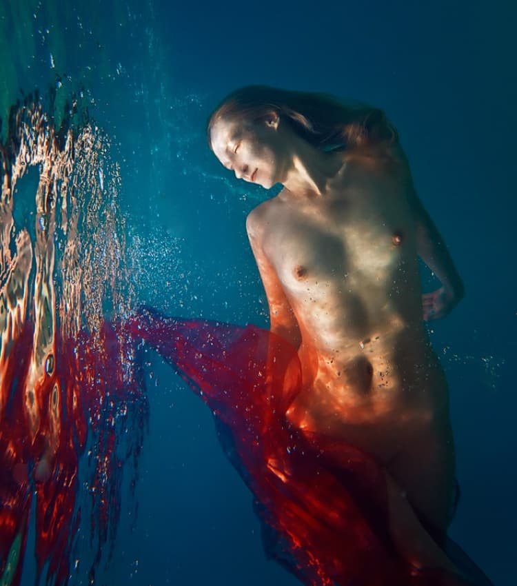 Ethereal Underwater Nude by Dmitry Frizel — canvas wall art