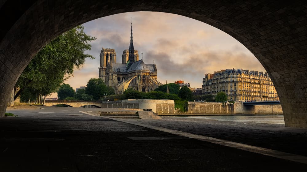Notre Dame Seine Arch by Brad Jones — canvas wall art