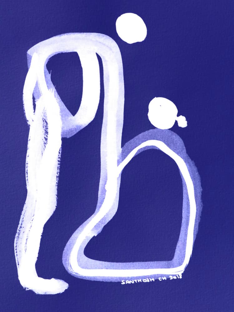 Parent Child Bond by Santhosh ch — canvas wall art