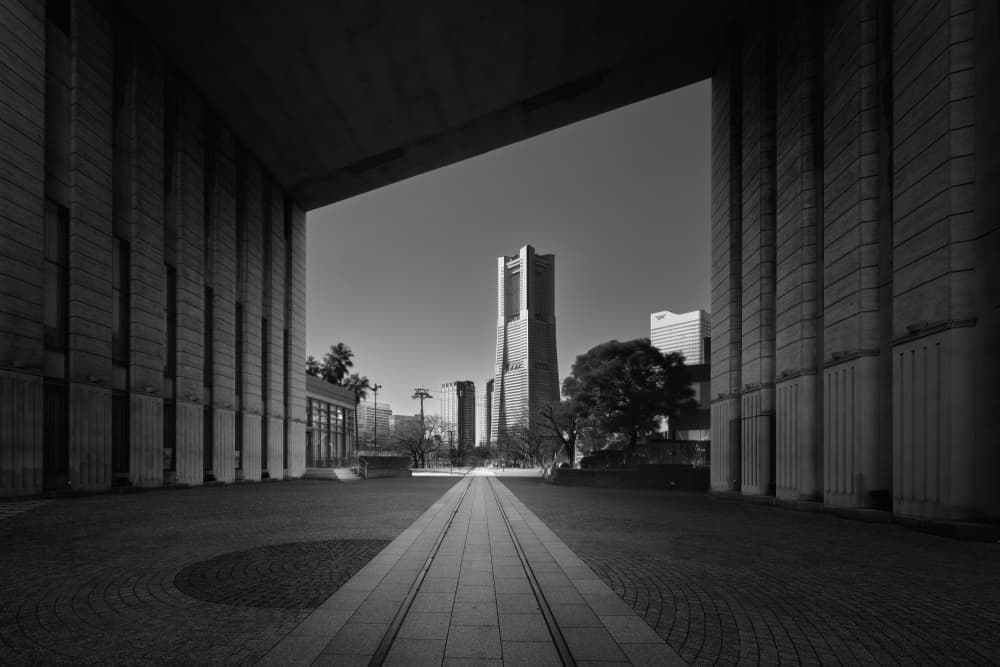 Architectural City Perspective by Dr. Akira TAKAUE — canvas wall art