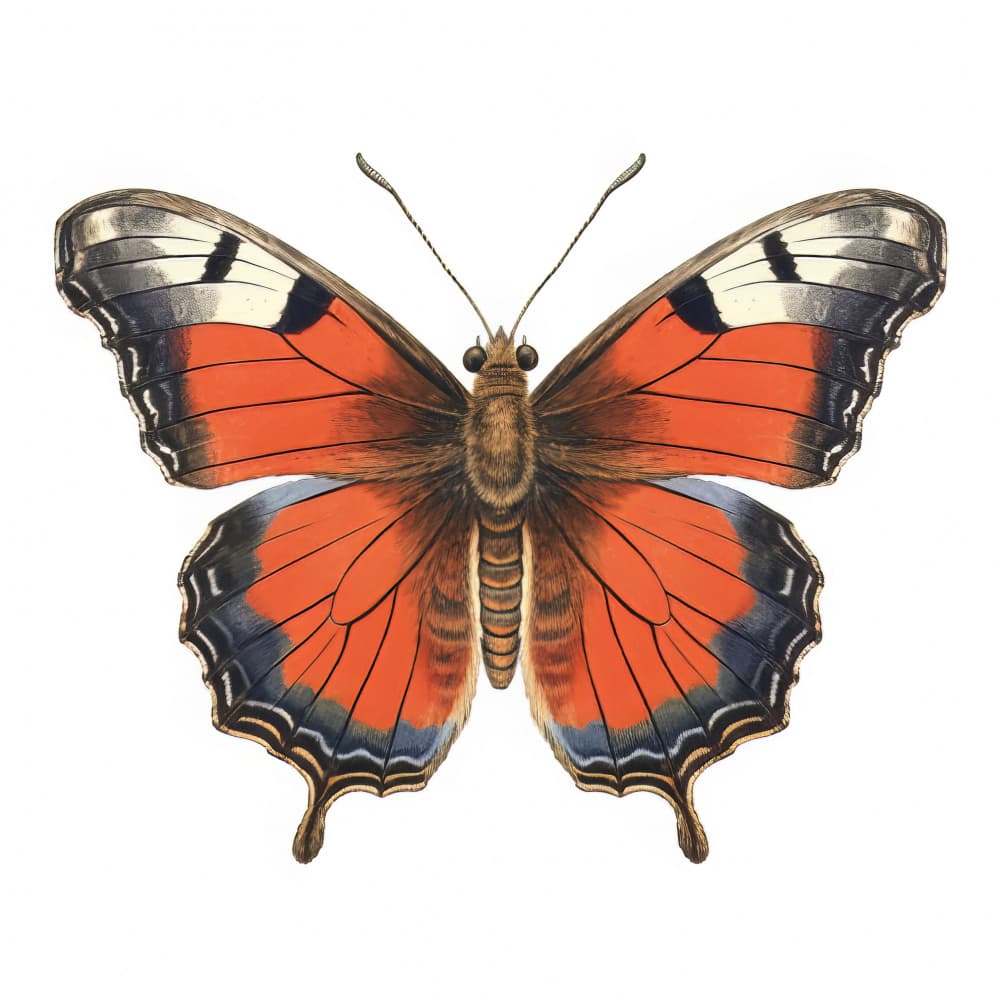 Vibrant Butterfly Illustration by Bilge Paksoylu — canvas wall art