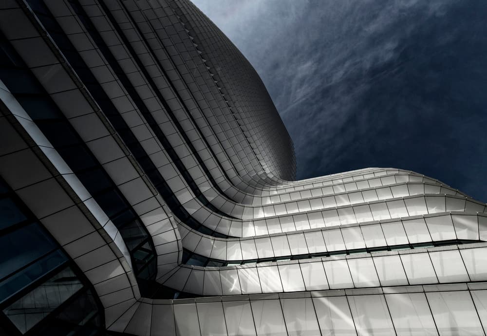 Curved Modern Architecture by Gerard Jonkman — canvas wall art