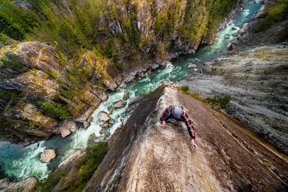 Steep Ascent Over River by Leonardo Iezzi — canvas wall art