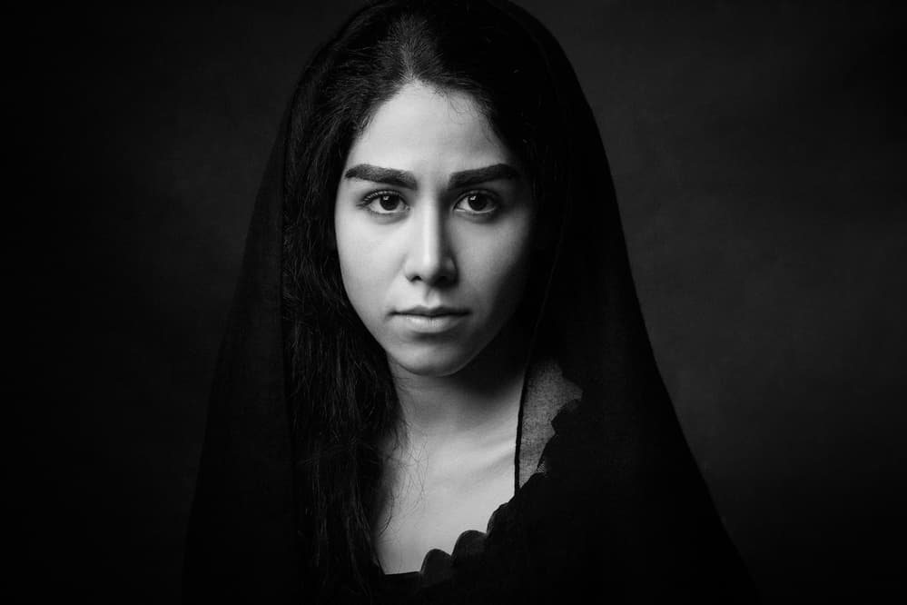 Pensive Woman Portrait by Mehdi Mokhtari — canvas wall art