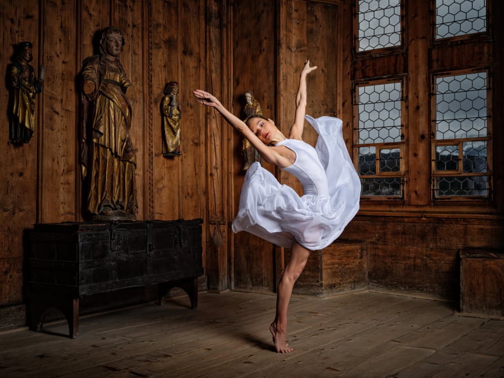 Elegant Ballet Pose by Gerhard Beer — canvas wall art
