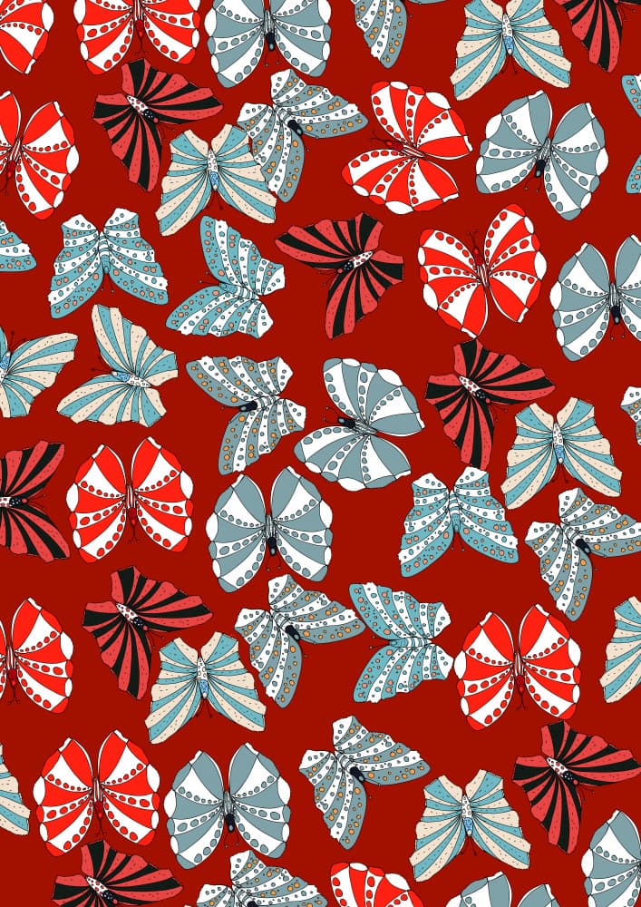 Vibrant Butterfly Pattern by Nicholas — canvas wall art