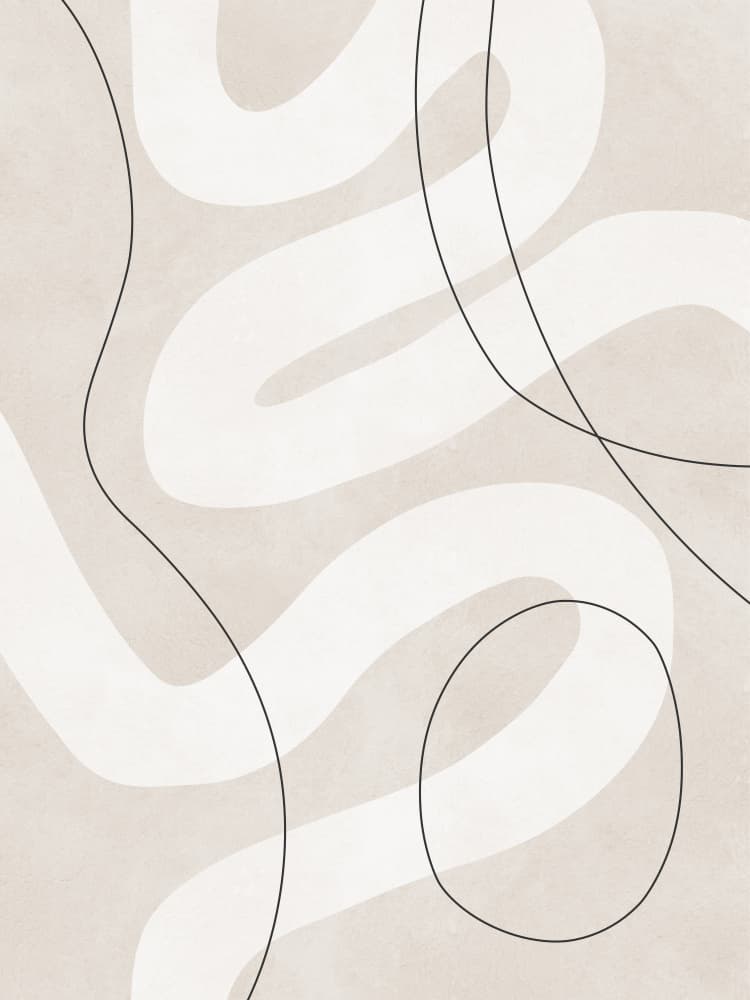 Abstract Flowing Shapes by Vitor Costa — canvas wall art
